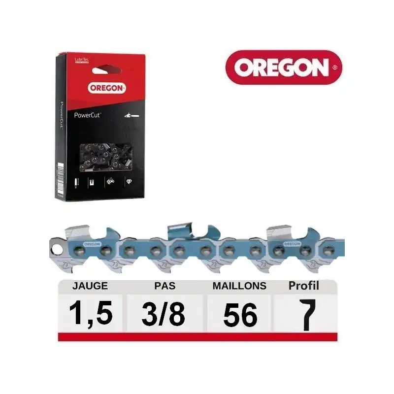 Offre Spéciale Chaine tronçonneuse carrée PowerCut 56 dents Oregon 73EXL