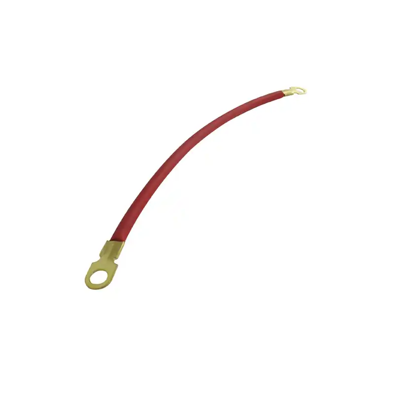 Expédition Rapide Câble de Batterie rouge à 6 conducteurs avec gaine polyvinyl. L 305mm avec Oeillets Ø 10mm.