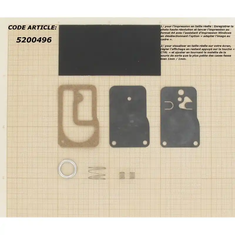 Kit membranes + Joints pour pompe à essence BRIGGS & STRATTON modèles 253700 à 255400 & 400400 à 422700. 16 & 18 ch. TWIN. Populaire