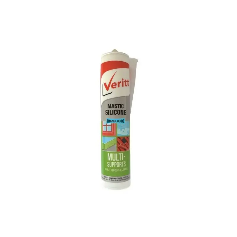 Solde MASTIC SILICONE TRANSLUCIDE 280ML – VERITT