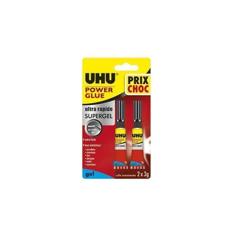 COLLE POWER GLUE GEL 3G X2 – UHU Achetez Aujourd&rsquo;hui