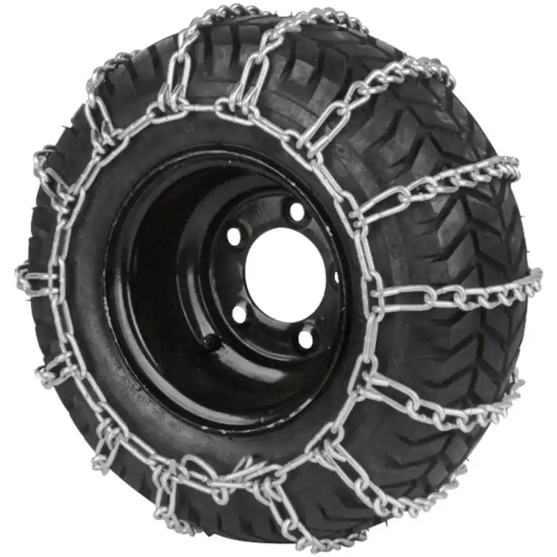 Vente Directe Paire de chaine à neige pour pneumatique – Dimensions 12×3,25, 12,25×3,50, 11×400-4, 410/350×6, 12×400-6, 410/350×8.