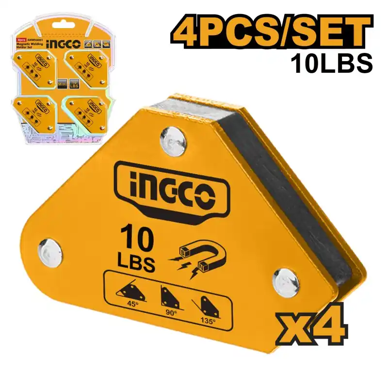 SET 4 PIÈCES SUPPORTS MAGNÉTIQUES POUR MACHINE À SOUDER – INGCO Dernier Modèle