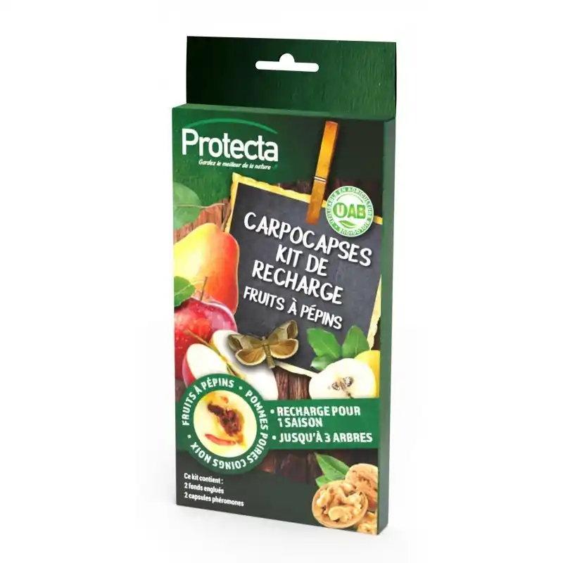 KIT DE RECHARGE POUR PIÈGE À CARPOCAPSES FRUITS À PÉPINS X2 – PROTECTA Seulement Aujourd&rsquo;hui
