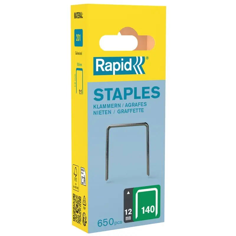 Seulement Aujourd&rsquo;hui Agrafes en fil plat n°140/12 mm de Rapid, 650pcs – RAPID