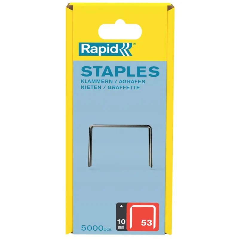 Agrafes en fil fin n°53/10 mm de Rapid, 5000pcs – RAPID Jusqu&rsquo;à Épuisement Des Stocks