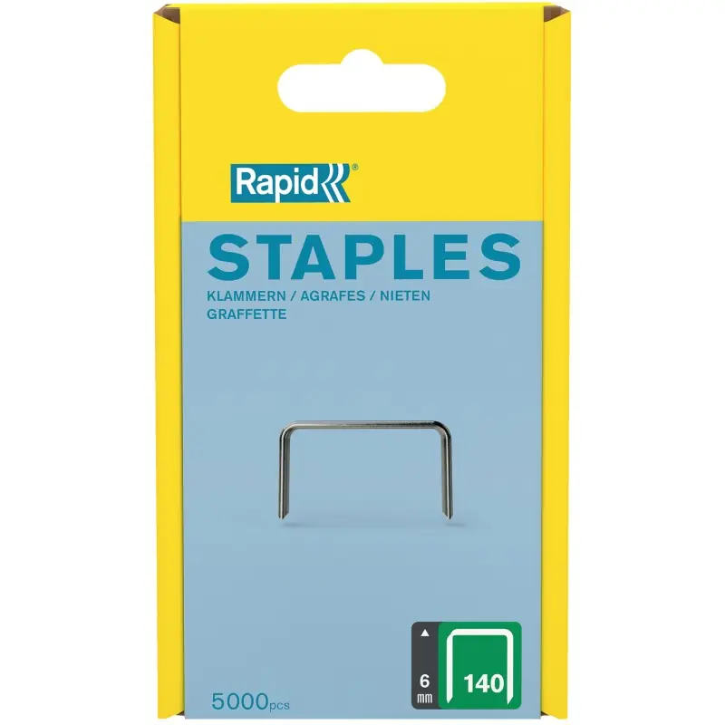 Agrafes en fil plat n°140/6 mm de Rapid, 5000pcs – RAPID Bon Plan