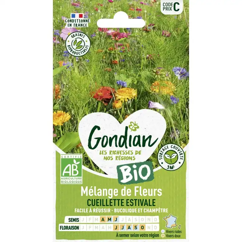 Usine Directe MÉLANGE FLEURS CUEILLETTE ESTIVALE BIO – GONDIAN