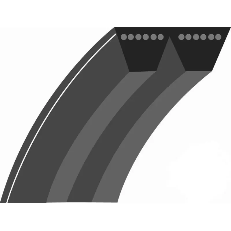 Authentique Courroie lisse trapézoïdale 2 lignes qualité d‘origine SCAG (section AA 12,7mm, L 1308mm).