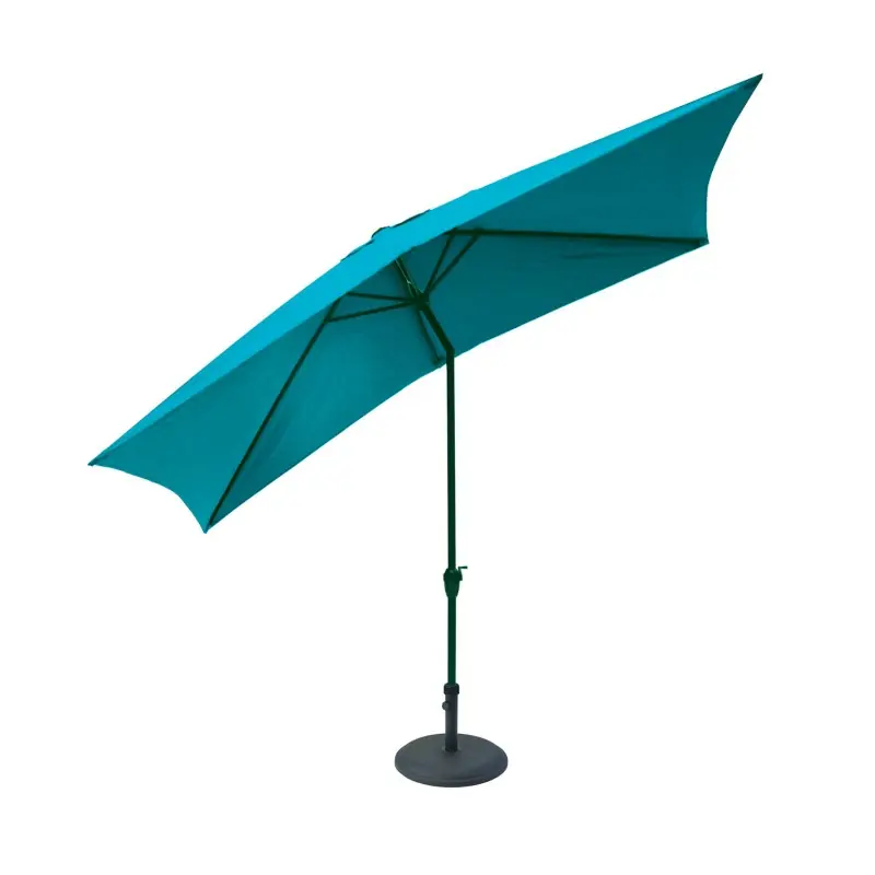 PARASOL BLEU PETROLE ALUMINIUM 3X2M Satisfait Ou Remboursé