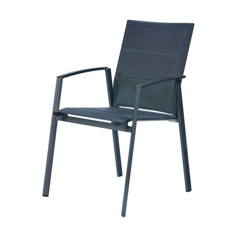 Offre Spéciale FAUTEUIL MINEA REMBOURRÉ ANTHRACITE