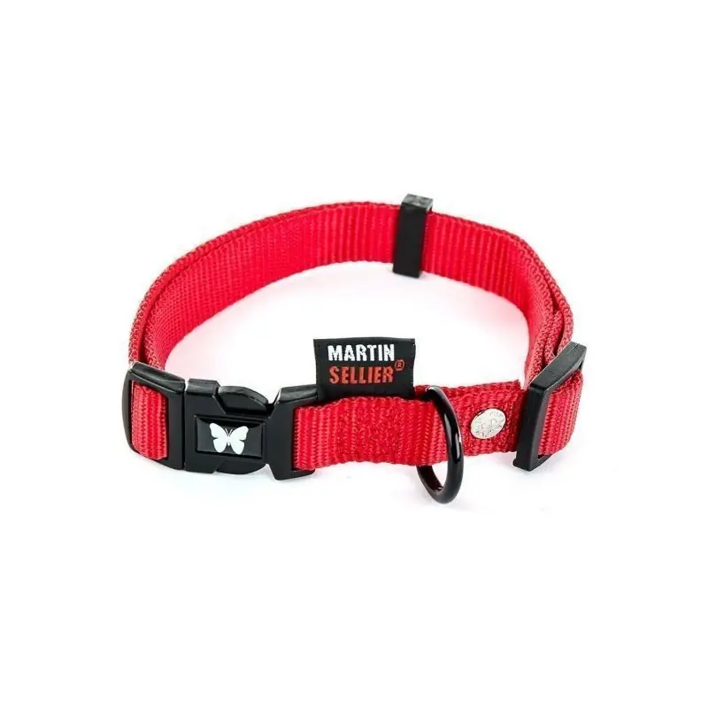 COLLIER NYLON RÉGLABLE 16-30/45 ROUGE Super Prix
