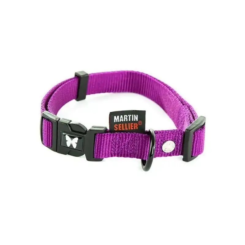COLLIER NYLON RÉGLABLE 16-30/45 MAUVE Promotion