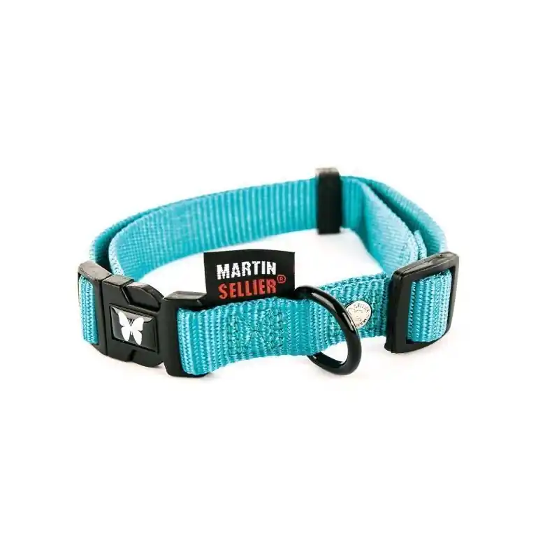 COLLIER NYLON RÉGLABLE 25-45/65 TURQUOISE Offre Exclusive