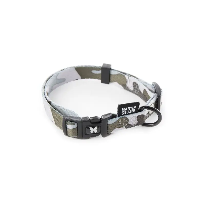Nouvel Arrivage COLLIER RÉGLABLE CAMOUFLAGE 25-45/65 GRIS