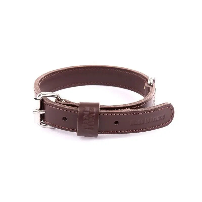 Prix Choc COLLIER DOUBLÉ 30/65 CUIR MARRON