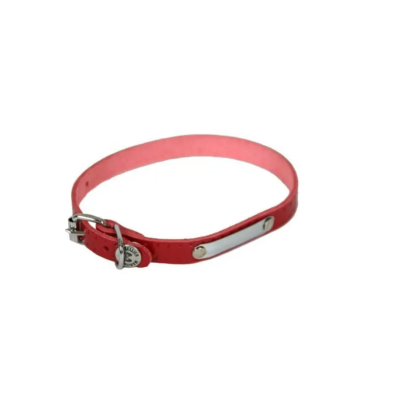 Prix Choc COLLIER RIVE 10/30 ROUGE CUIR VACHETTE