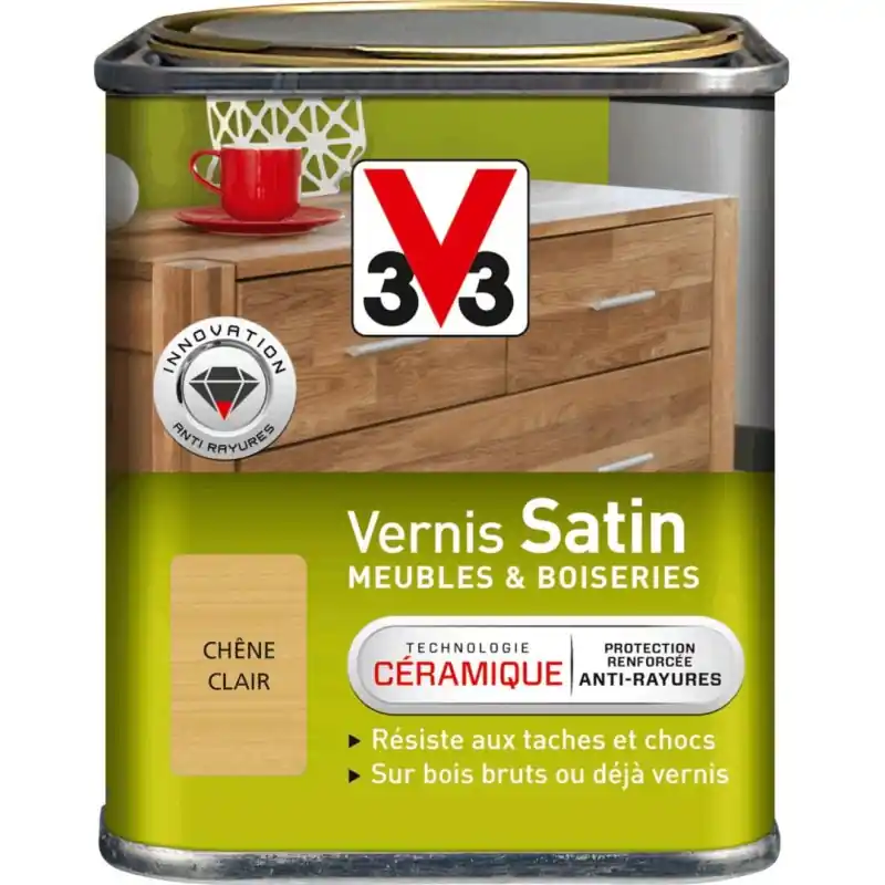 Acheter Direct VERNIS SATIN CHÊNE CLAIR 0.25L – V33