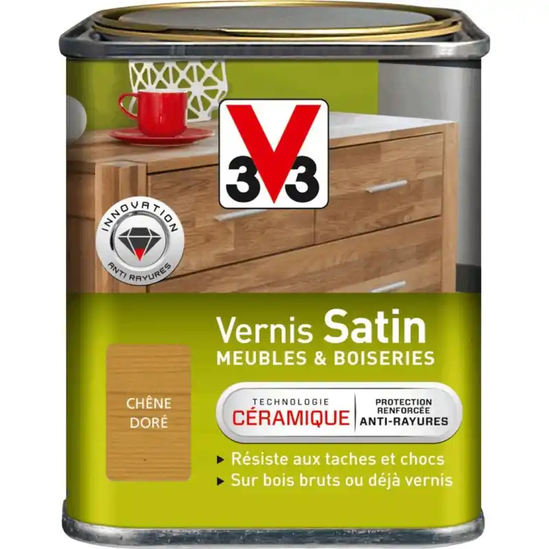 VERNIS SATIN CHÊNE DORÉ 0.25L – V33 Réduction