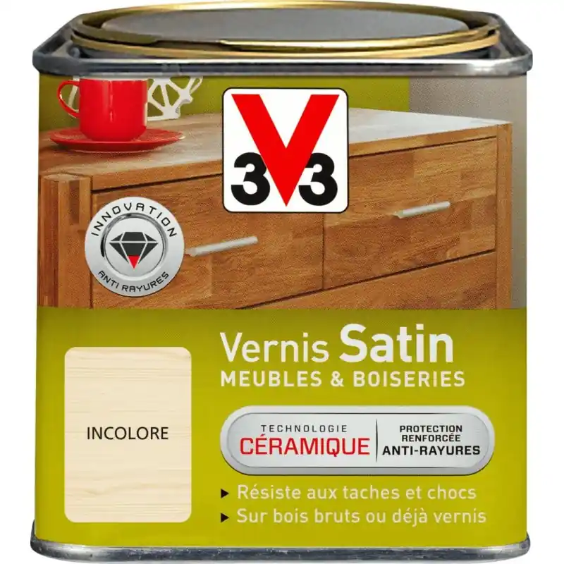 Prix Choc VERNIS SATIN INCOLORE CIRE 0.5L – V33