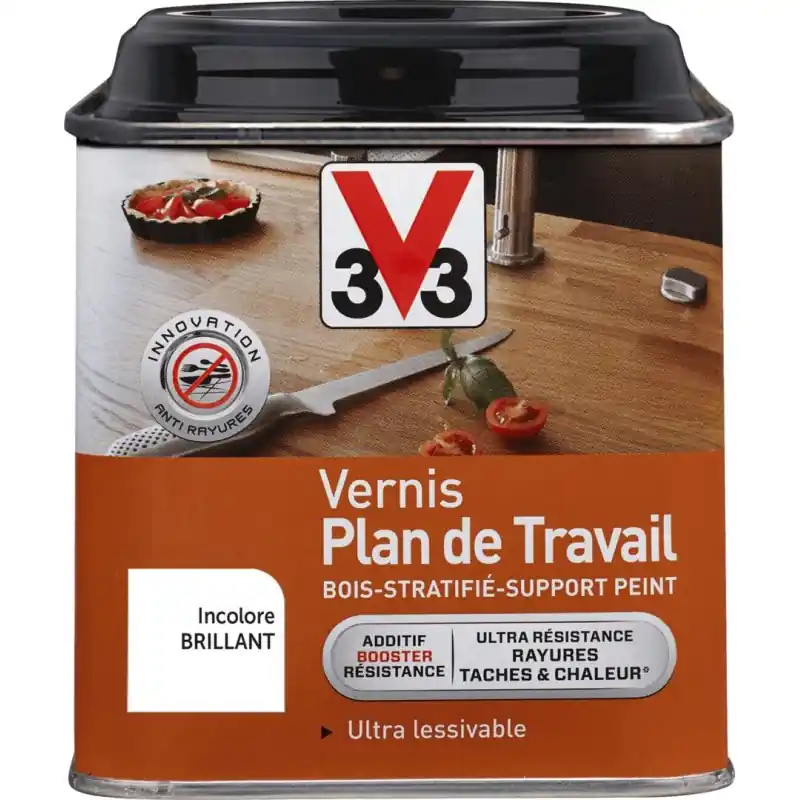 VERNIS PLAN DE TRVAIL INCOLORE SATIN 0.5L – V33 Solde