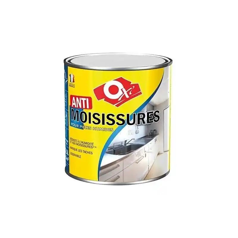 Vente Flash PEINTURE ANTI-MOISISSURES BLANCHE 0.5L – OXI