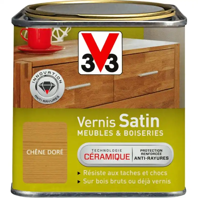 Bon Marché VERNIS CIRE CHÊNE DORÉ 0.5L – V33