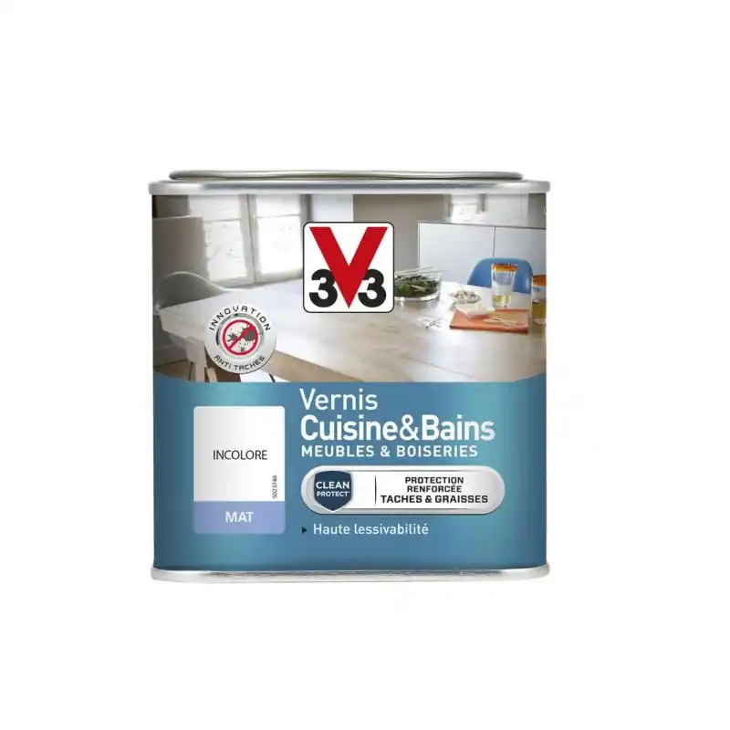 Meilleur Prix VERNIS CUISINE & SALLE DE BAIN INCOLORE MAT 0.5L – V33