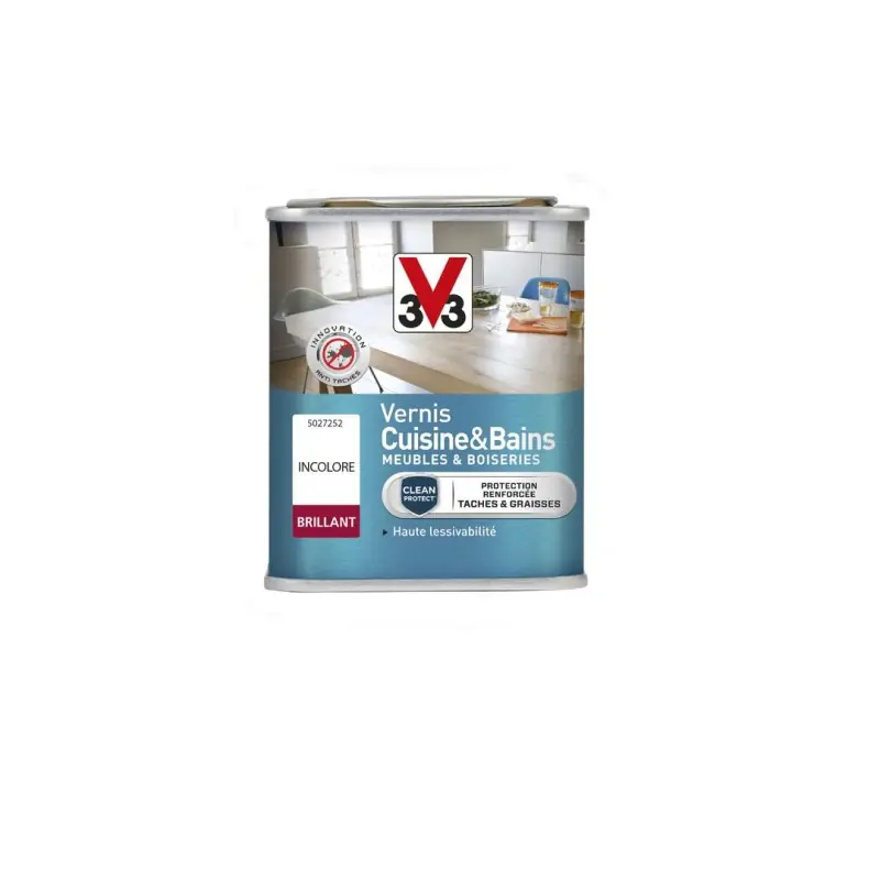Commande En Gros VERNIS CUISINE & SALLE DE BAIN INCOLORE BRILLANT 0.25L – V33
