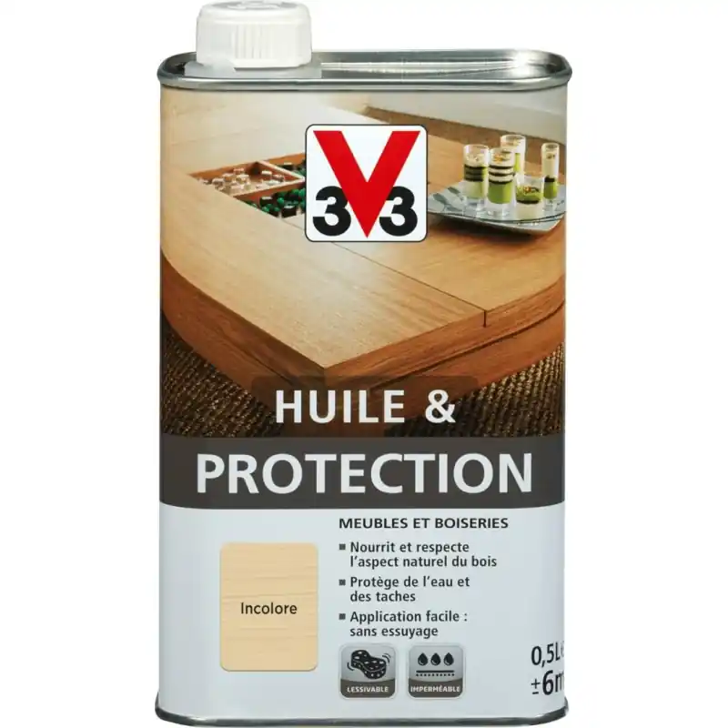 HUILE & PROTECTION INCOLORE 0.5L – V33 Prix Choc