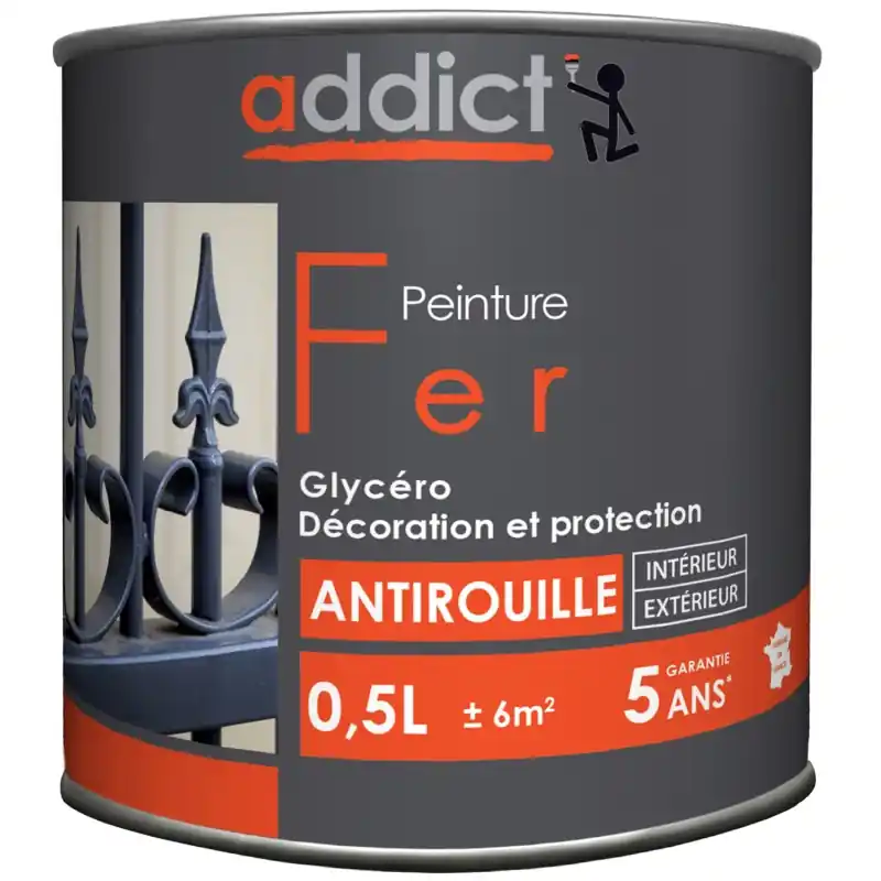 Quantité Limitée PEINTURE ADDICT FER ROUGE OXYDE 0.5L