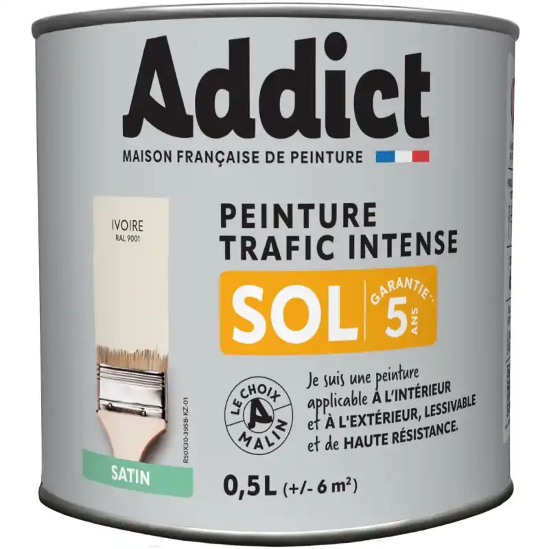 Offre Du Jour PEINTURE ADDICT SOL 0.5L PIERRE