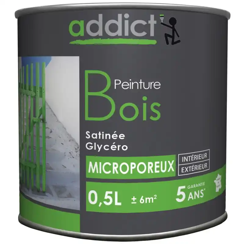 PEINTURE ADDICT BOIS GALET SATIN GLYCÉRO 0.5L Commander Maintenant