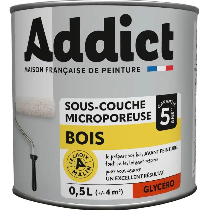 PEINTURE ADDICT SOUS-COUCHE BOIS 0.5L Remise