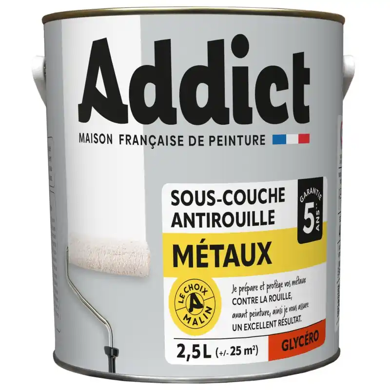 PEINTURE ADDICT SOUS-COUCHE MÉTAUX 2.5L Prix Cassé