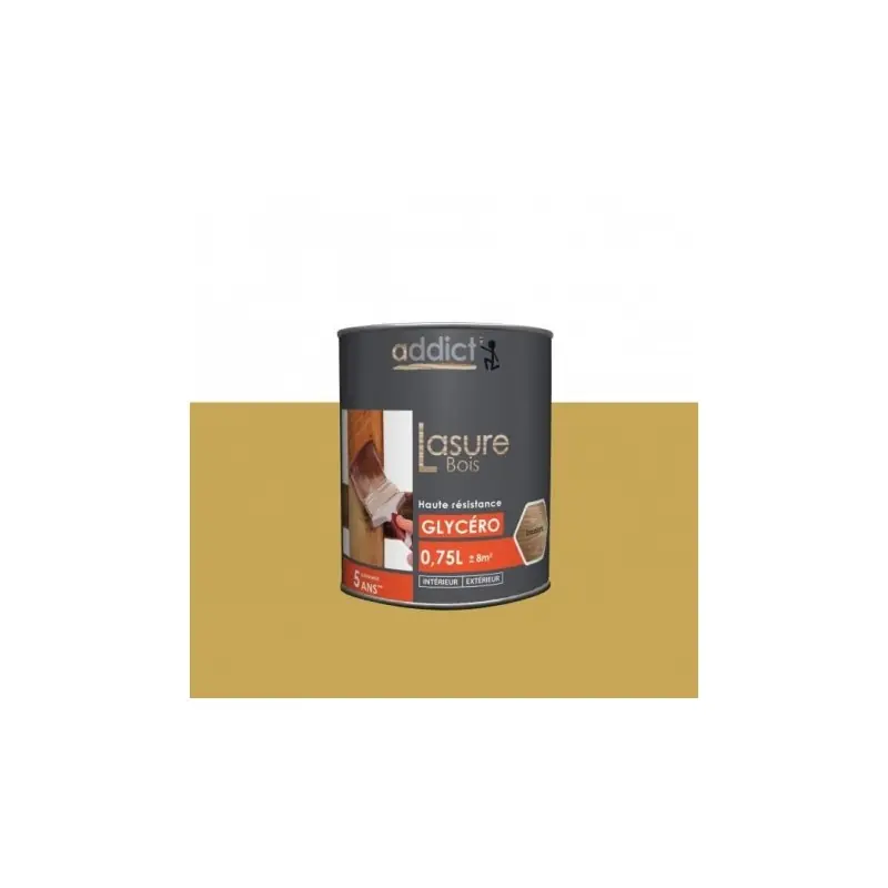 ADDICT LASURE BOIS GLYCÉRO CHÊNE CLAIR 0.75L Jusqu&rsquo;à Épuisement Des Stocks