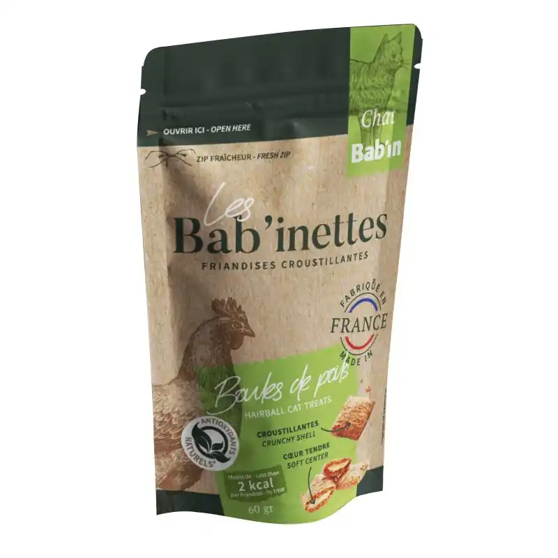 BAB‘INETTES CHAT BOULES DE POILS 60G – BAB‘IN Usine Directe