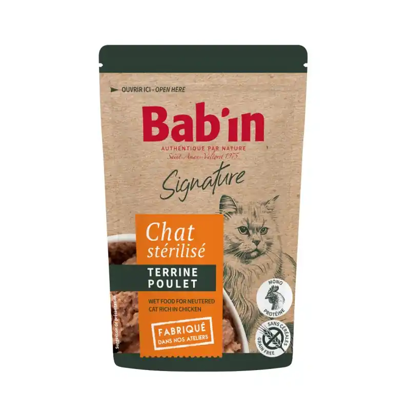Populaire TERRINE CHAT ADULTE POULET 80G – BAB‘IN
