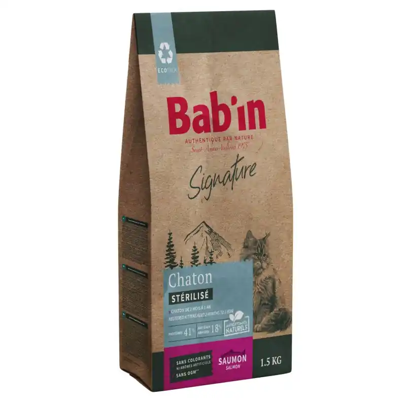 CROQUETTES SIGNATURE CHATON STÉRILISÉ POISSON 1.5KG – BAB‘IN Quantité Limitée
