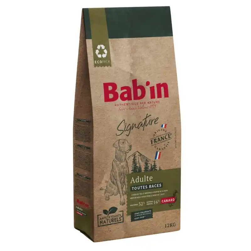 Acheter Direct CROQUETTES SIGNATURE ADULTE CANARD 12 KG – BAB‘IN