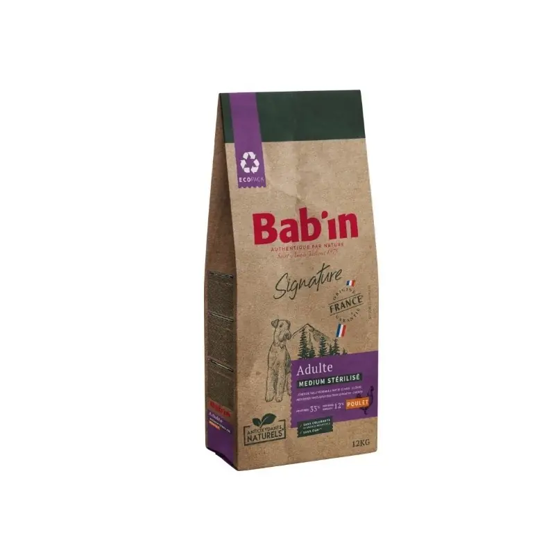Paiement Sécurisé CROQUETTES SIGNATURE MEDIUM STÉRILISÉ 12KG – BAB‘IN