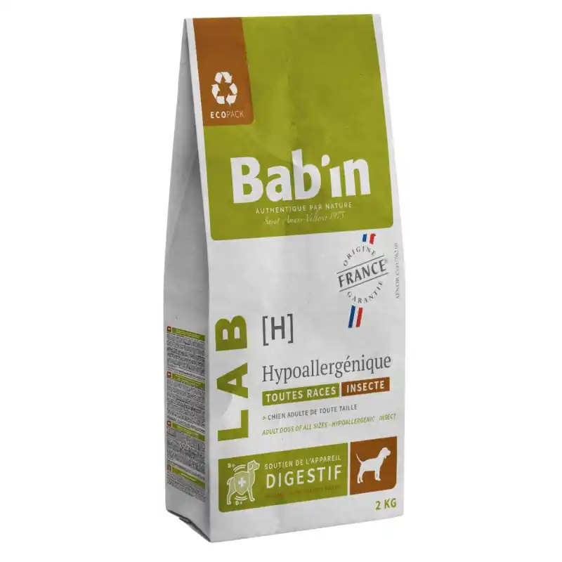 Soldes CROQUETTES LAB ADULTE HYPOALLERGÉNIQUE 2KG – BAB‘IN