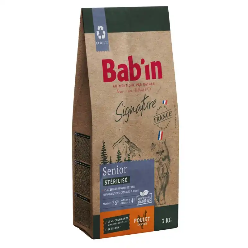 Populaire CROQUETTES SIGNATURE CHAT SENIOR STÉRILISÉ 3KG – BAB‘IN