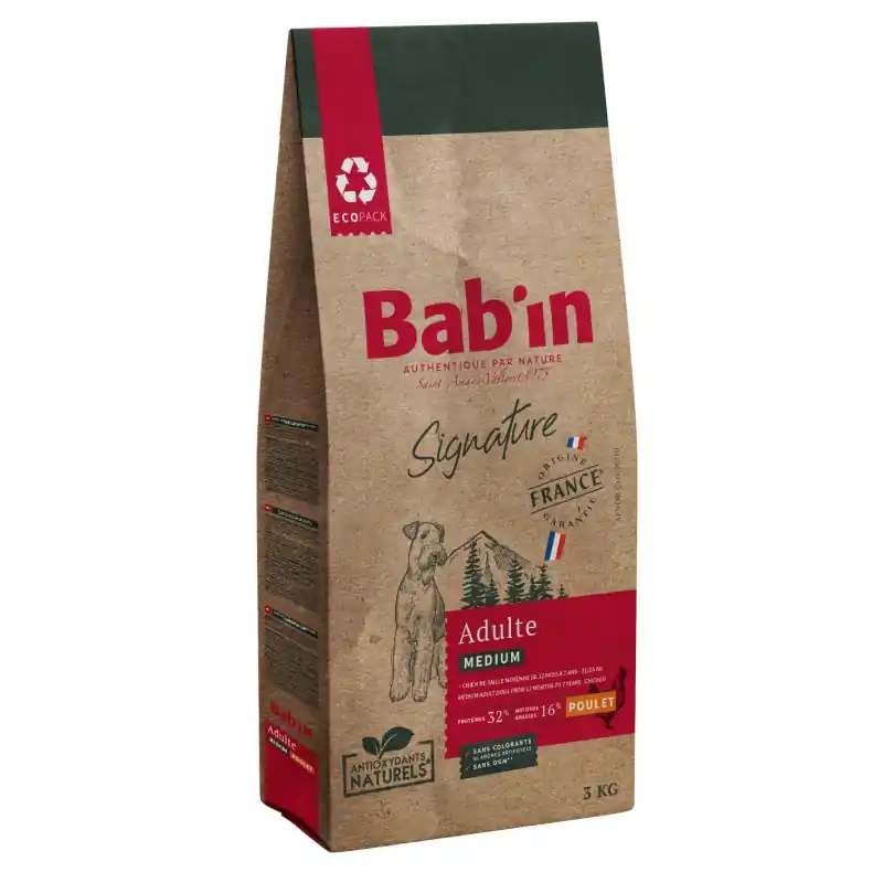 CROQUETTES SIGNATURE MEDIUM ADULTE 3KG – BAB‘IN Nouvelle Collection
