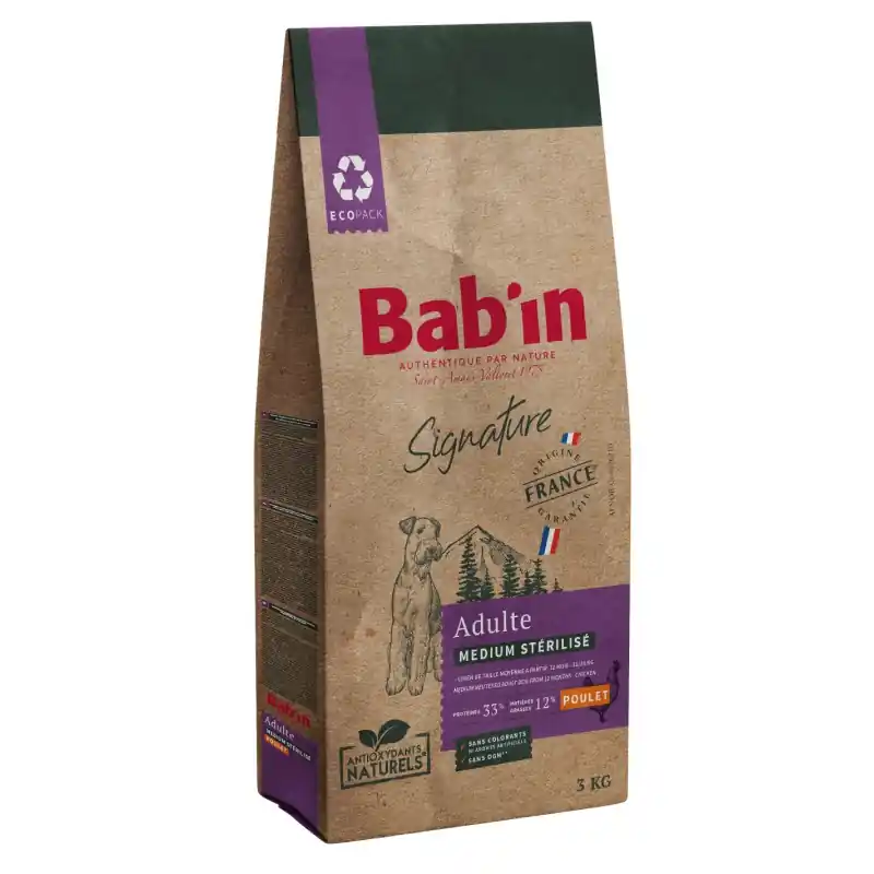 Produit De Marque CROQUETTES SIGNATURE MEDIUM STÉRILISÉ 3KG – BAB‘IN