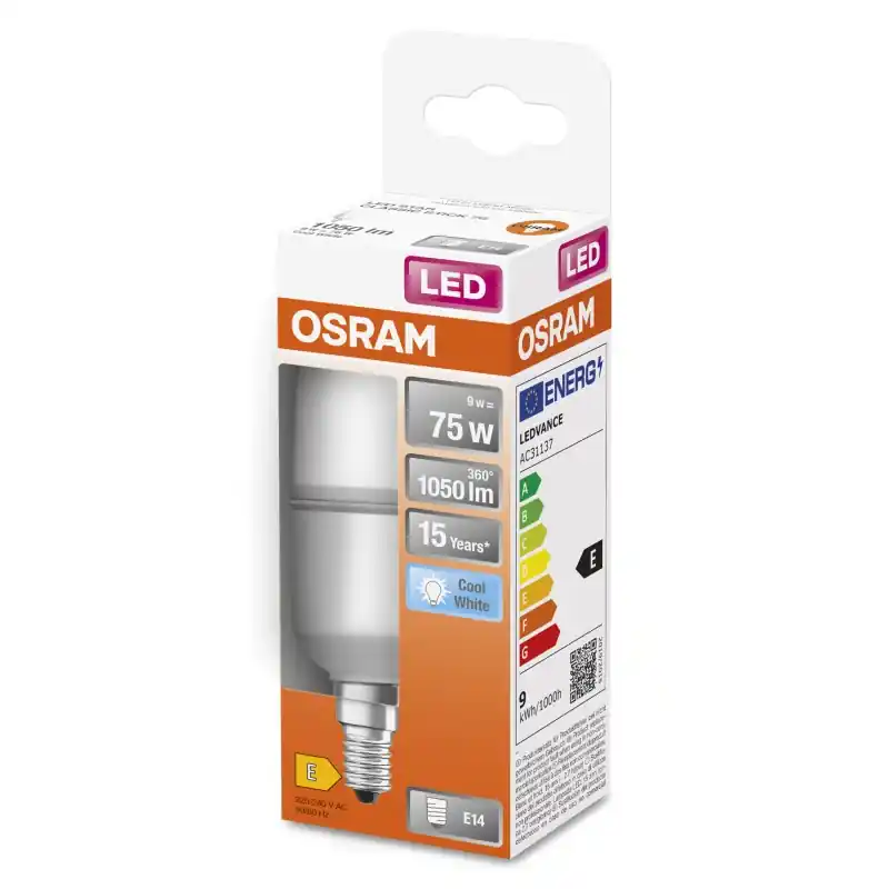 Retour Gratuit Ampoule LED SMD E14 Stick Dépolie 9 W 75 W Blanc neutre 4000 K – OSRAM