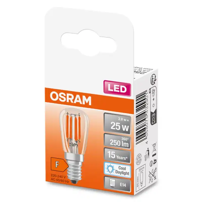 Ampoule LED E14 Mini tube Claire 2.80 W 25 W Blanc très froid 6500 K – OSRAM Nouvelle Collection