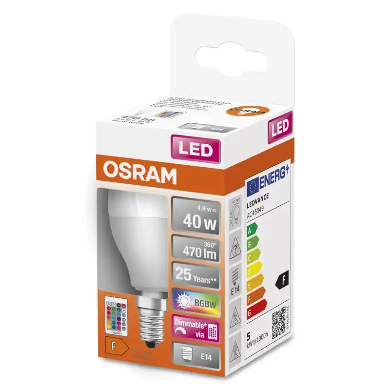 Populaire Ampoule LED SMD E14 Autres Dépolie 4.90 W 40 W Blanc chaud 2700 K – OSRAM