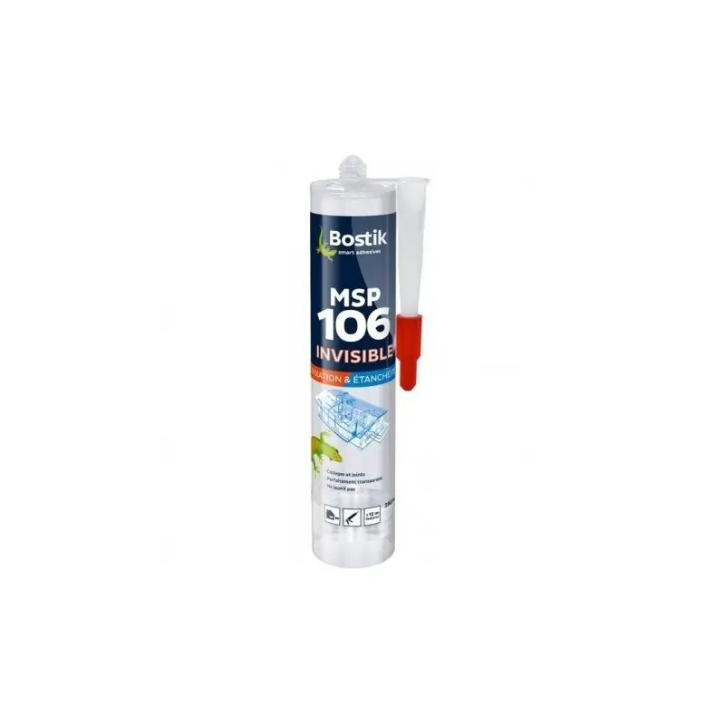 MASTIC FIXATION ETANCHE MS 106 INVISIBLE 310ML – BOSTIK Expédition Rapide