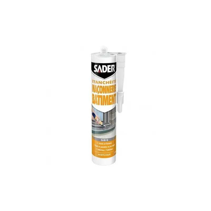 MASTIC ÉTANCHÉITÉ MAÇONNERIE BÂTIMENT GRIS 280ML – SADER Meilleur Choix